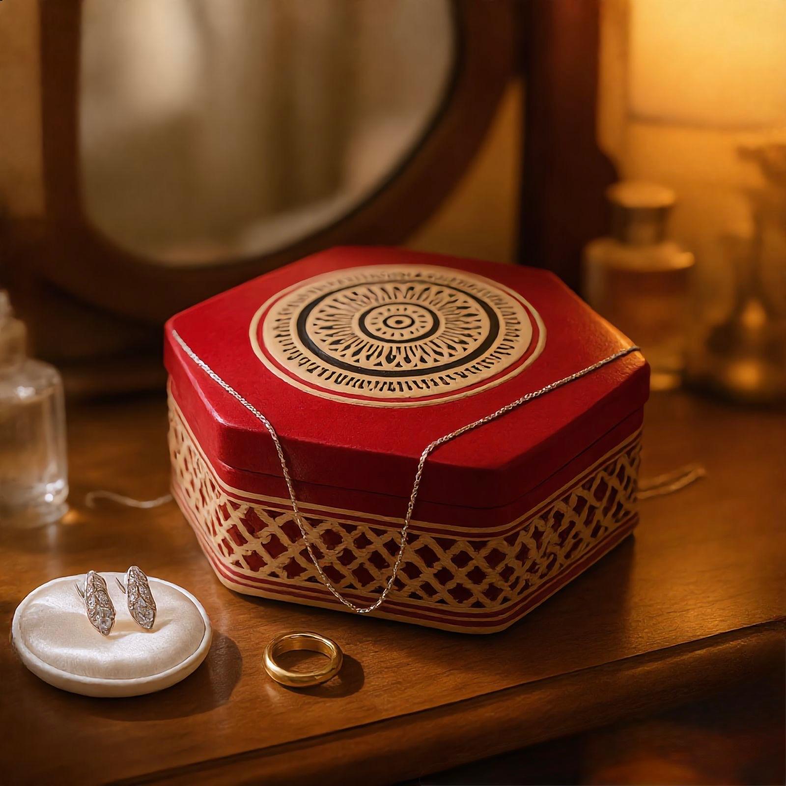 Handcrafted Hexagonal Jewelry Box